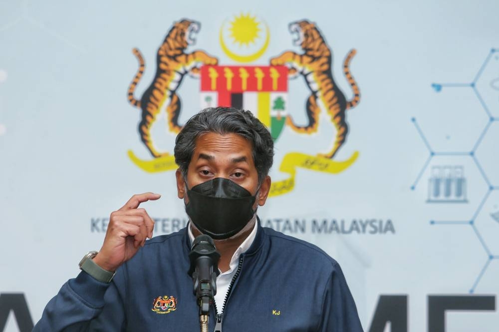 Khairy Jamaluddin speaks during a press conference at the Health Ministry in Putrajaya on Oct 31, 2022. — Picture by Choo Choy May