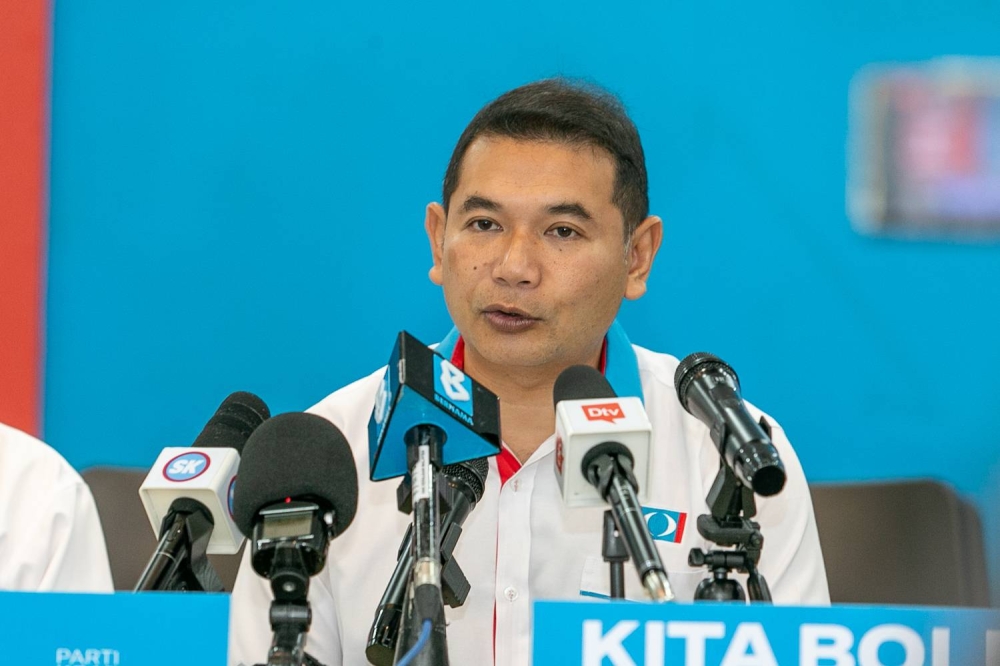 PKR deputy president Rafizi Ramli speaks to members of the media during a press conference at the party's headquarters in Petaling Jaya November 1, 2022. — Picture by Raymond Manuel