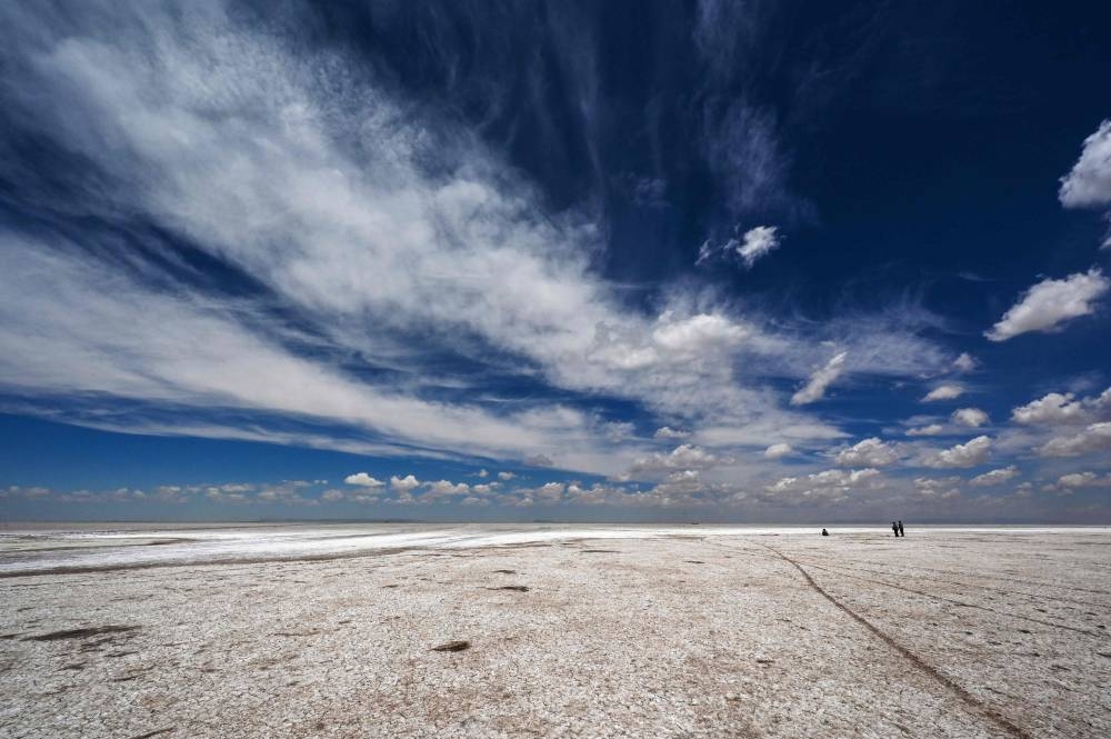 General view of a desert at the site of former Lake Poopo, near the village of Punaca Tinta Maria, province of Oruro, Bolivia, taken on October 15, 2022. — AFP pic