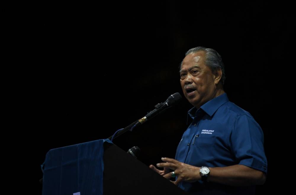 Muhyiddin is confident of Perikatan's chances in Perlis ahead of GE15. — Bernama pic