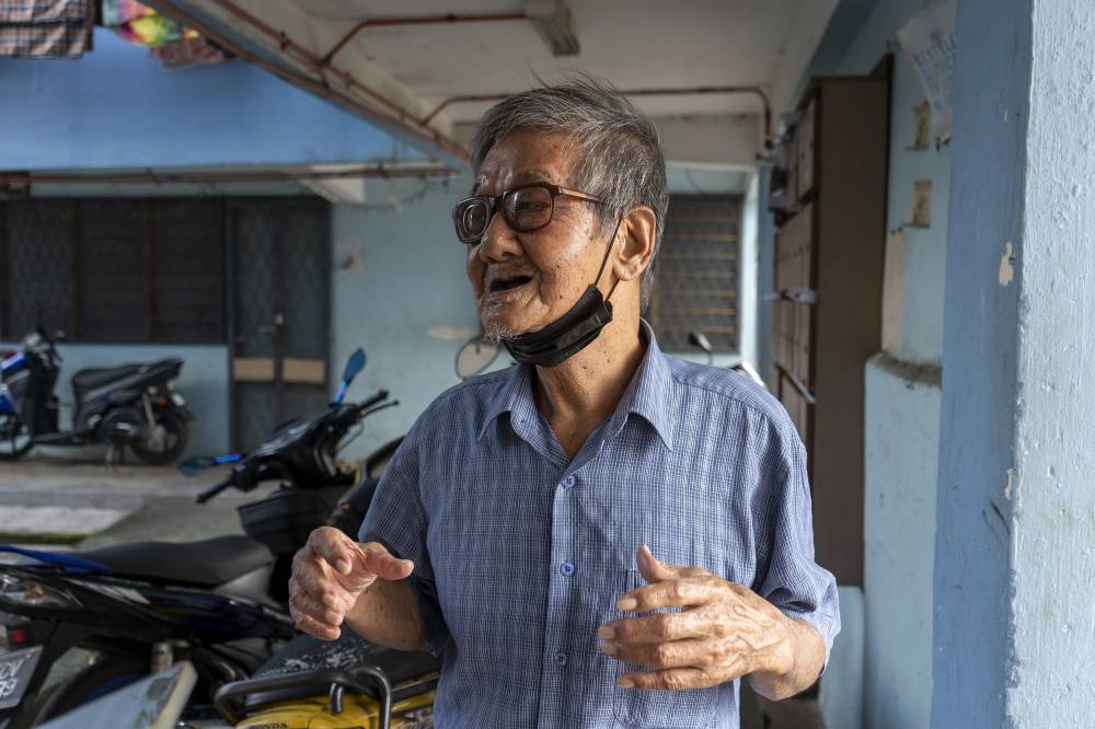 Low Seng Song has poor eyesight but can recognise party logos. He said that will help when it comes time to vote because he cannot see well and doesn't recognise the candidates. 