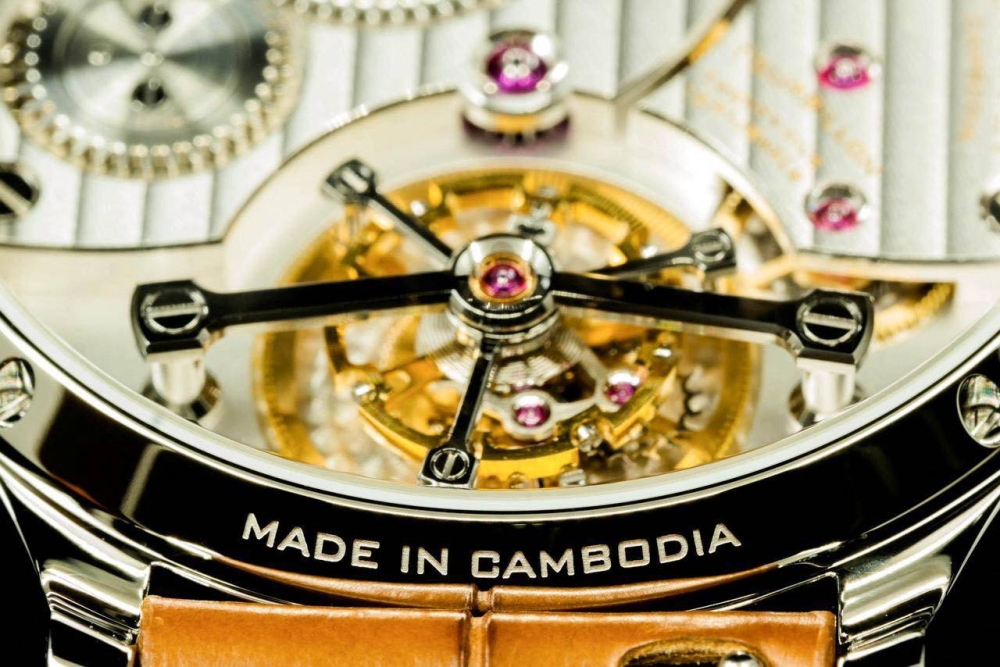 A view of the mechanism of a wristwatch intended as a souvenir for world leaders gathering at the Asean Cambodia 2022 summit.— Hun Sen official Facebook page/via Reuters pic