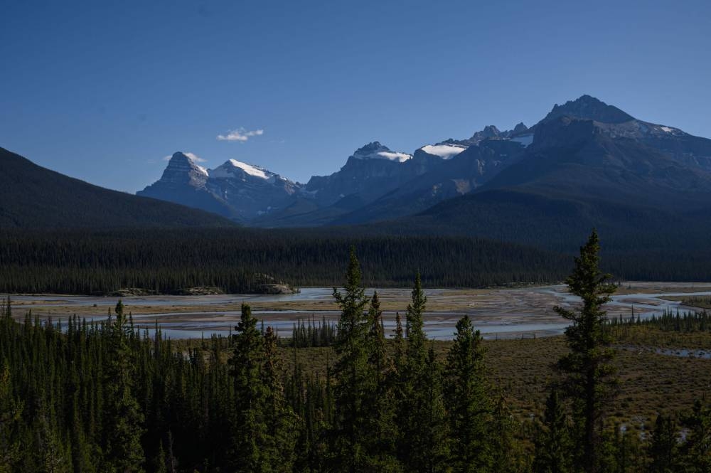 A general view shows the Howse Pass Viewpoint between the Banff and Jasper national parks, in Alberta, on September 9, 2022. — AFP pic