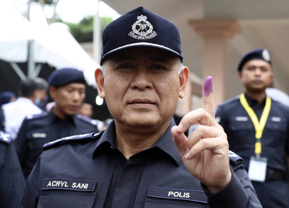 Inspector-General of Police Tan Sri Acryl Sani Abdullah Sani said the police will not hesitate to take stern action against any quarters attempting to cause provocations that may threaten public order. — Bernama pic 