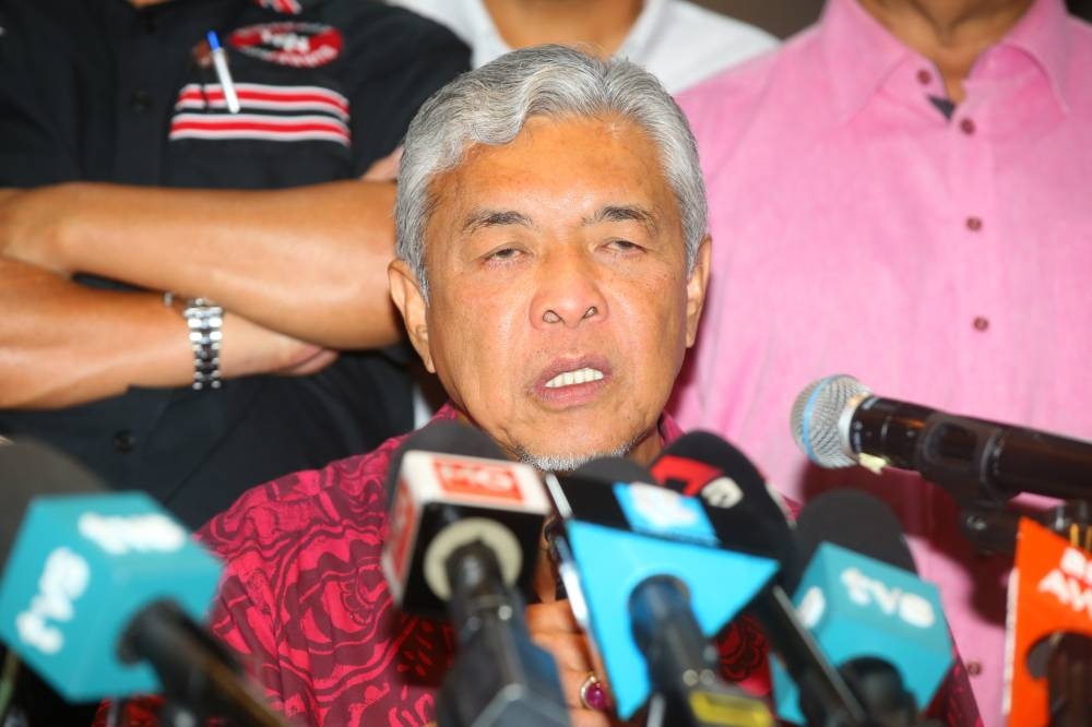 Barisan Nasional president Datuk Seri Ahmad Zahid Hamidi speaks during a press conference at Seri Pacific Hotel in Kuala Lumpur November 21, 2022. — Picture by Ahmad Zamzahuri