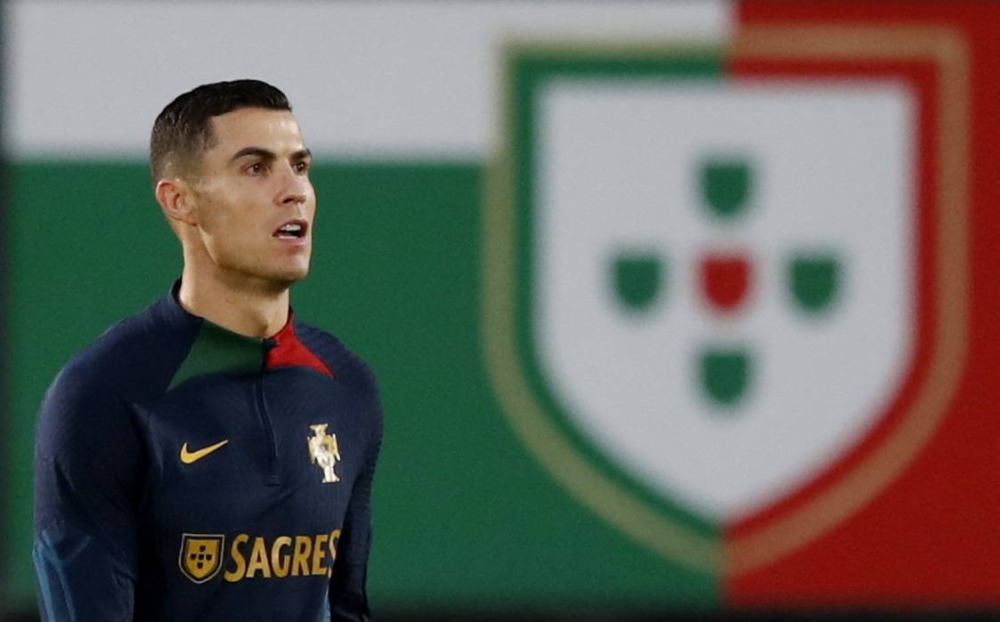 Portugal’s Cristiano Ronaldo during training at Cidade do Futebol, Oeiras, Portugal, November 14, 2022. — Reuters pic 