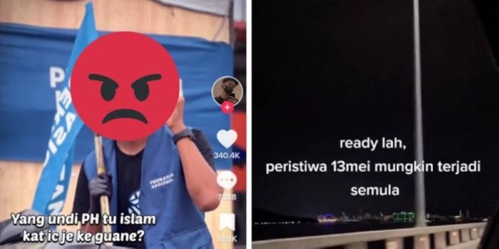 Twitter users have posted that they found plenty of videos encouraging and threatening violence with weapons after the GE15 election. — SoyaCincau pic  