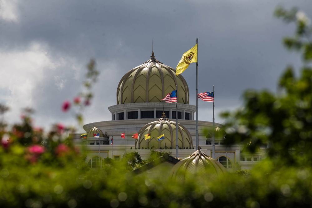 A general view of Istana Negara in Kuala Lumpur August 19, 2021. — Picture by Firdaus Latif