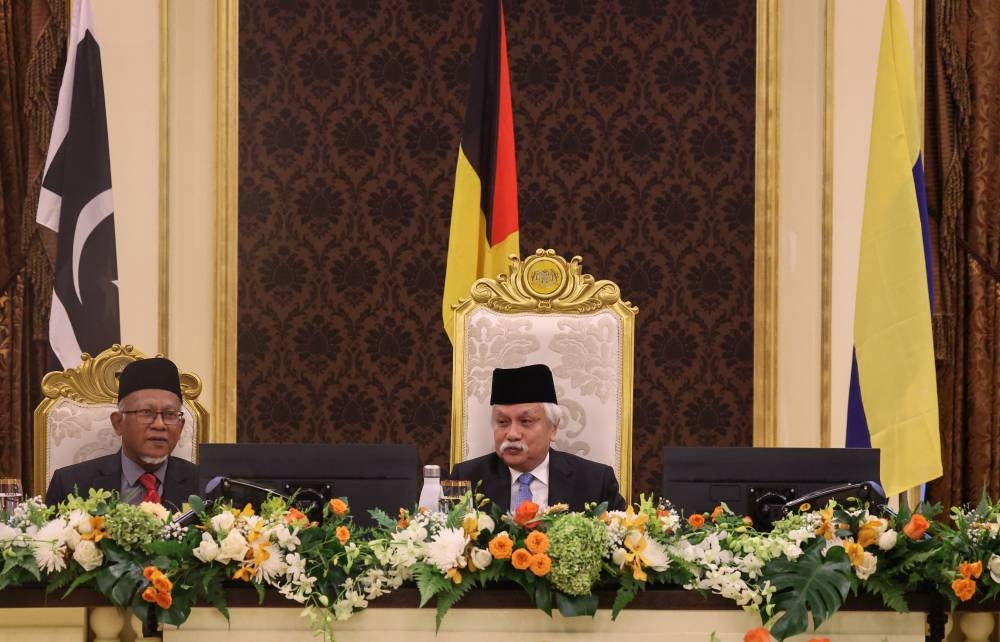 Negri Sembilan Yang di-Pertuan Besar Tuanku Muhriz Tuanku Munawir chairs the 260th meeting of the Conference of Rulers at Istana Negara, November 29, 2022. — Bernama pic   