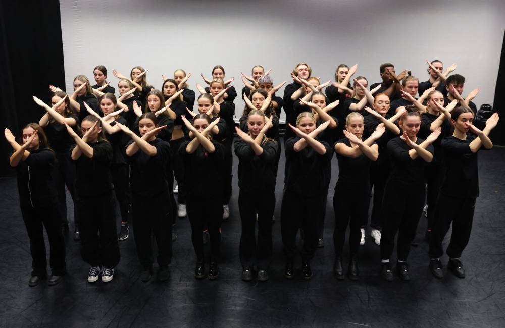 Students perform a ‘murmuration’ dance that mimics the motion of a flock of birds at Bird College in Sidcup, south-east of London, on December 2, 2022. — AFP pic