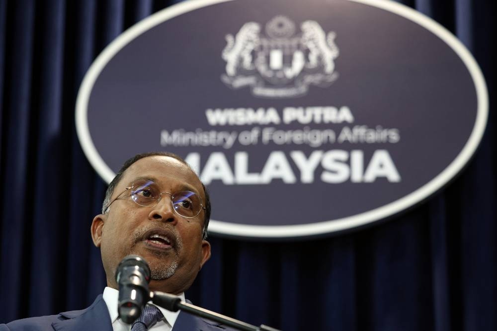 Foreign Minister Datuk Seri Zambry Abdul Kadir speaks at a media conference at his ministry in Putrajaya, December 5, 2022. — Bernama pic   