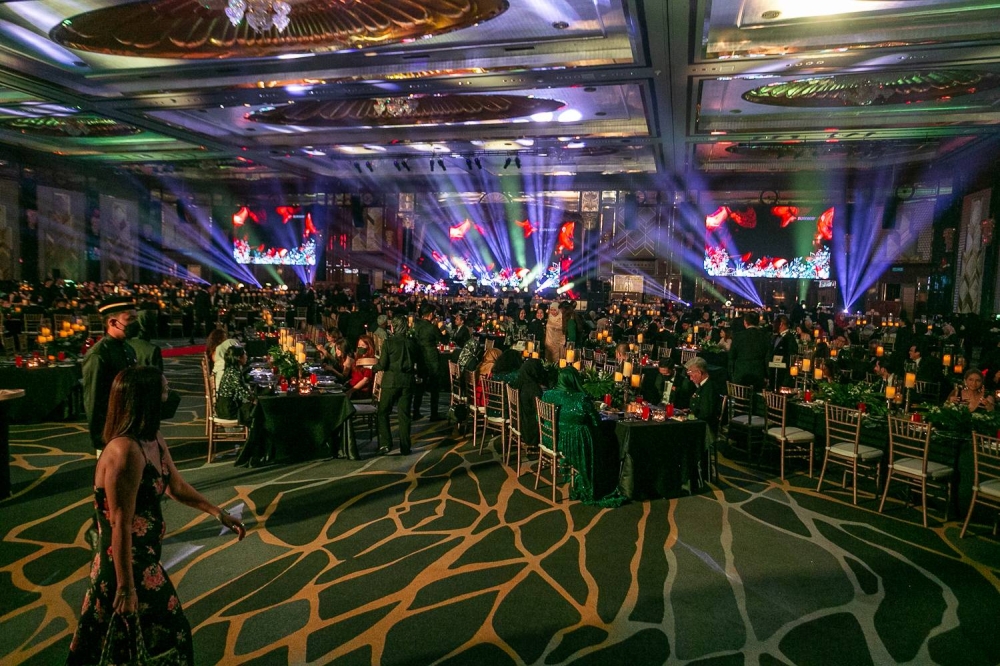 The Sunway-Malaysian AIDS Foundation Red Ribbon Gala 2022 was attended by over 200 guests including, royalties, corporate figures, notable personalities and celebrities. — Picture by Raymond Manuel