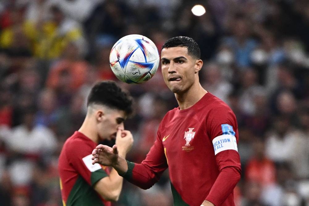 Portugal's Cristiano Ronaldo in action during the match against Switzerland in Lusail, Qatar December 6, 2022. ― AFP pic