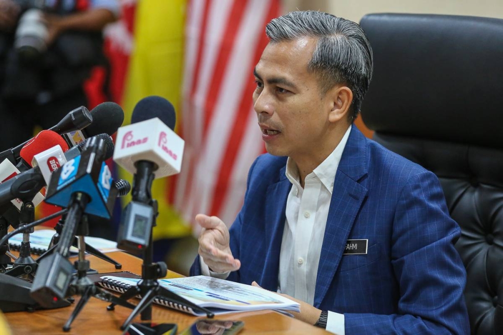 Communications Minister Fahmi Fadzil speaks during a news conference at Malaysian Broadcasting Department in Kuala Lumpur December 8, 2022. ― Picture by Yusof Mat Isa