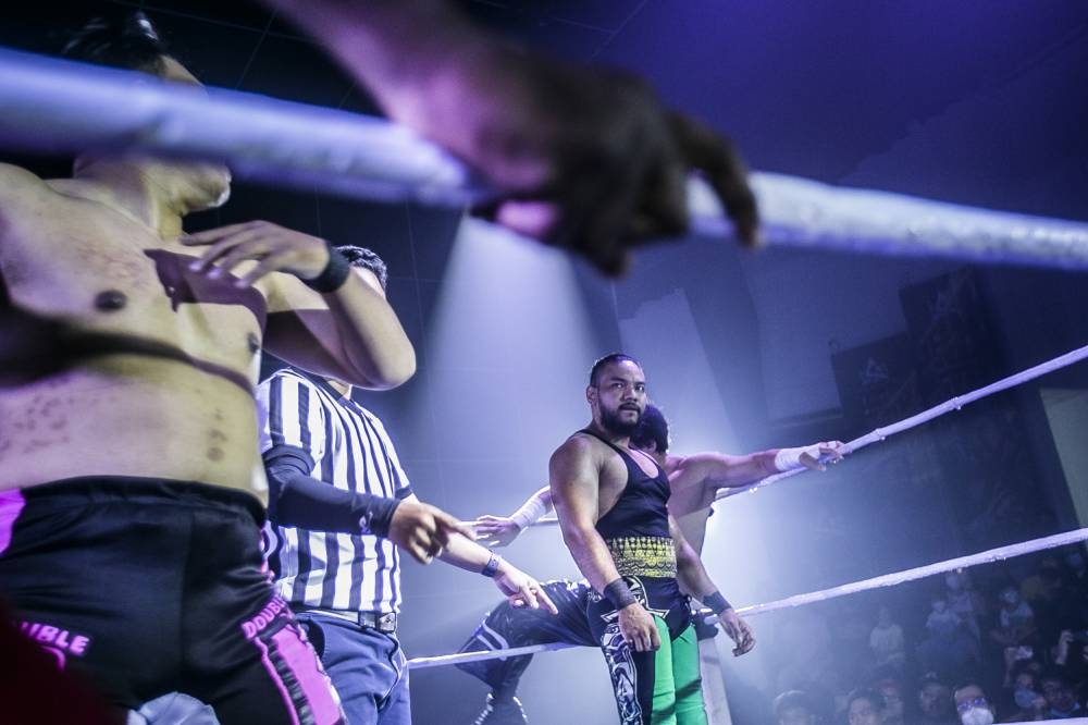 For Malaysian pro-wrestling superstar Shaukat the Nusantara Menace, seeing the faces of the audience kept him going and made him realise they were the reason he did the event in the first place. — Picture by Hari Anggara.