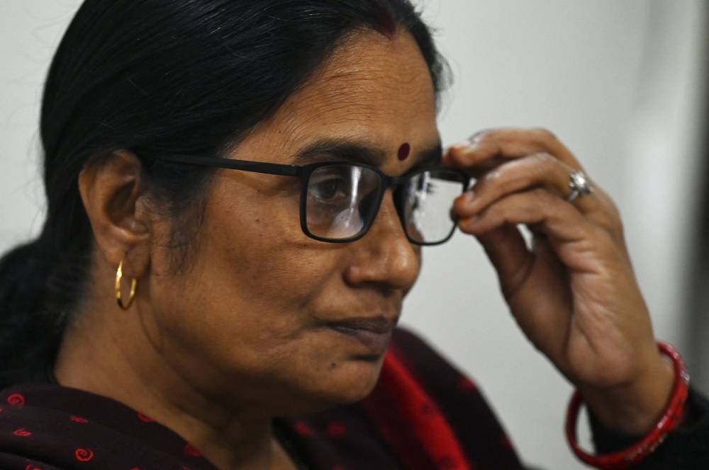 Asha Devi, mother of the 2012 Delhi gang rape victim, gestures during an interview with AFP at her residence in New Delhi November 30, 2022. — AFP pic