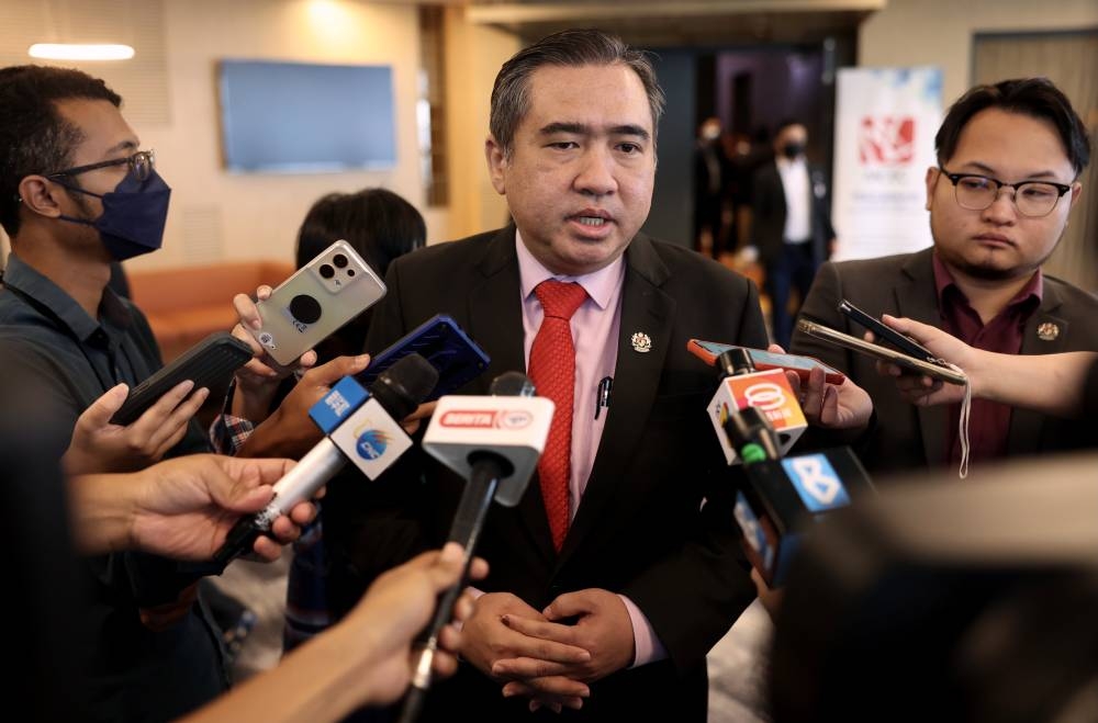 Transport Minister Anthony Loke speaks during a press conference after the 12th Malaysia-China Entrepreneur Conference (MCEC) 2022 at Tun Razak Exchange (TRX), December 15, 2022. — Bernama pic 