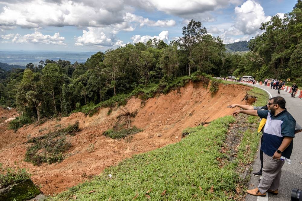 General view of the landslide at the Father’s Organic Farm campsite in Genting Highlands, December 16, 2022. — Picture by Firdaus Latif