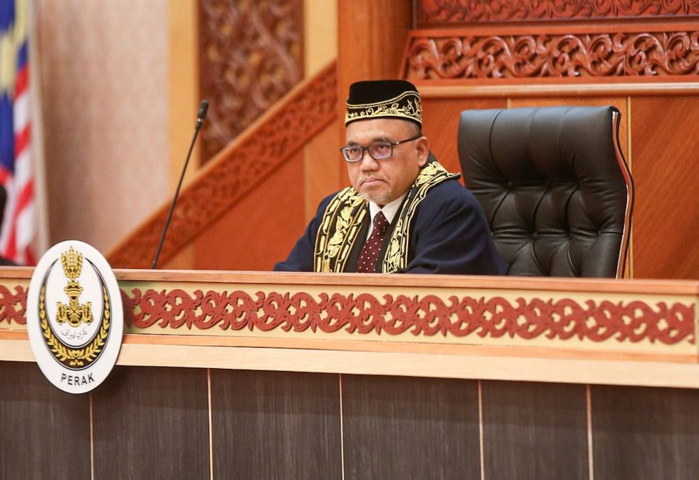 Perak Speaker Datuk Mohammad Zahir Abdul Khalid is pictured at the state secretariat building in Ipoh December 19, 2022. — Picture by Farhan Najib