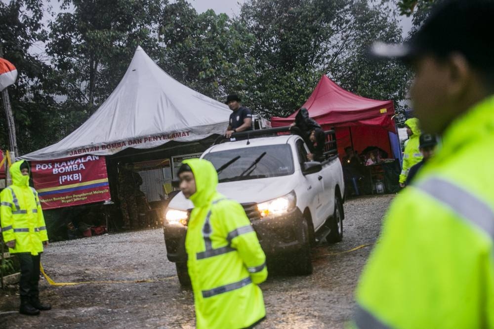 A general view at the entrance from the main road at the site of the landslide at the Father's Organic Farm campsite, Batang Kali December 22, 2022. — Picture by Hari Anggara