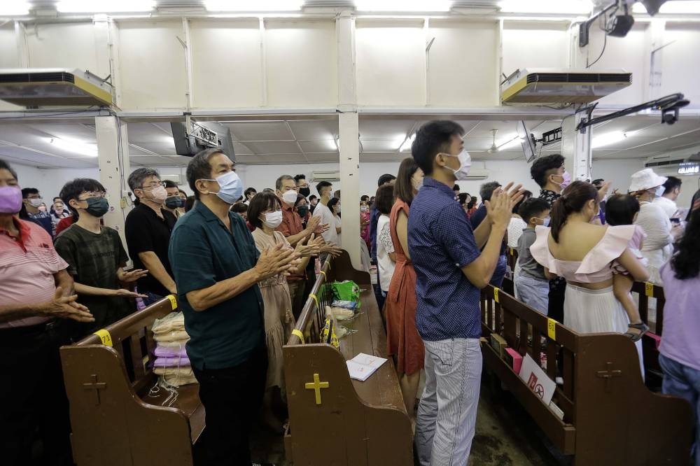 Christians celebrating Christmas at Sepang Methodist Church, Putrajaya, December 25, 2022.  — Picture by Sayuti Zainudin