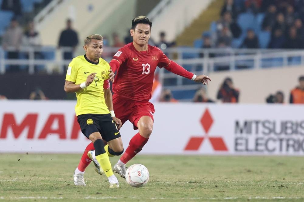 Harimau Malaya’s Mohamad Faisal Abdul Halim in action during the Asean Football Federation Cup match in Hanoi December 27, 2022. ― Bernama pic