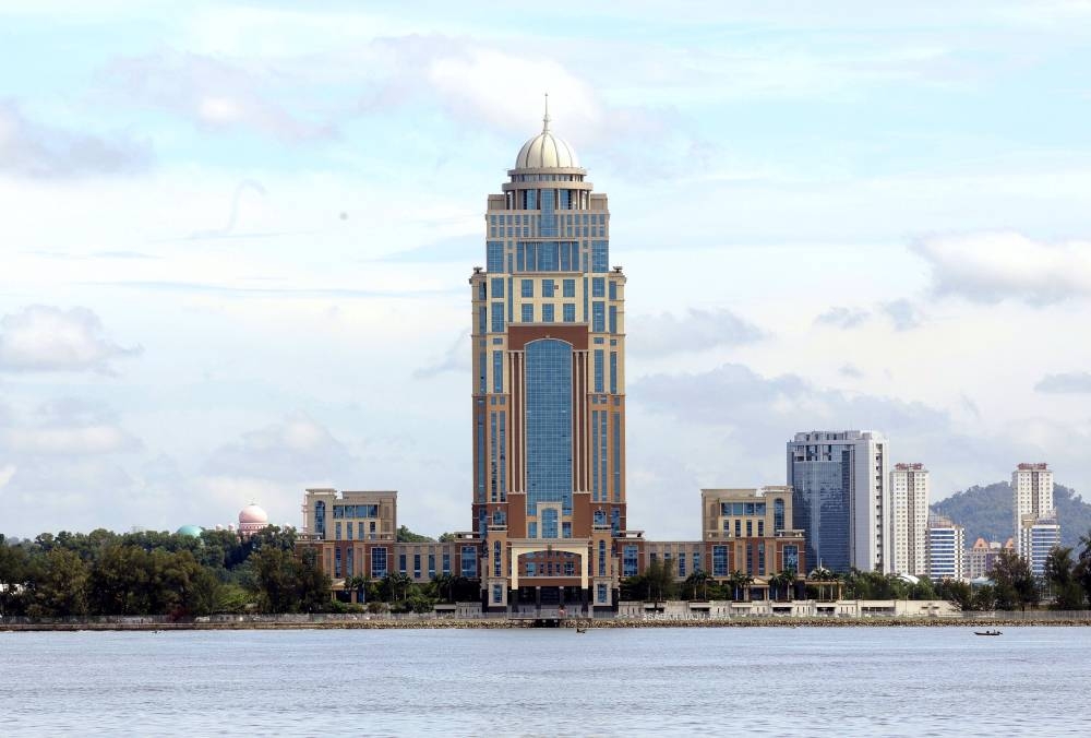 A view of the Sri Kinabalu building, which is the location of the office of Sabah Chief Minister Datuk Seri Hajiji Noor in Kota Kinabalu January 6, 2023. Hajiji announced today a surprise Cabinet reshuffle in the near future. — Bernama pic