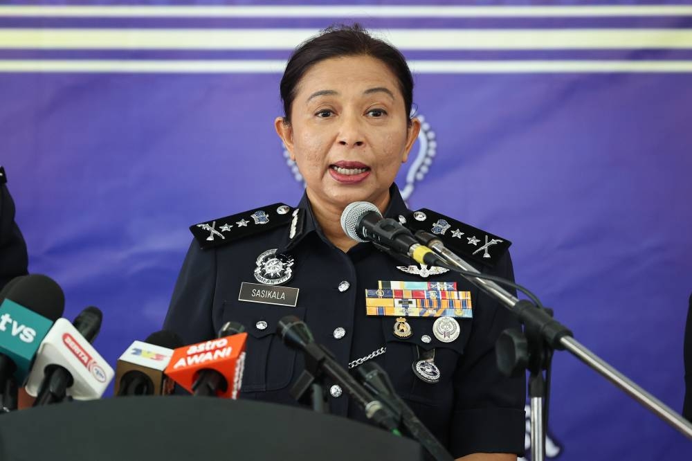 Acting Selangor police chief Datuk S. Sasikala Devi at a press conference in Kuala Lumpur January 7, 2023. — Bernama pic