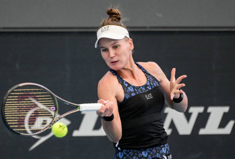 Kudermetova (pic) claimed a 2-6, 7-6 (7/4), 6-4 triumph over Azarenka. — AFPpic