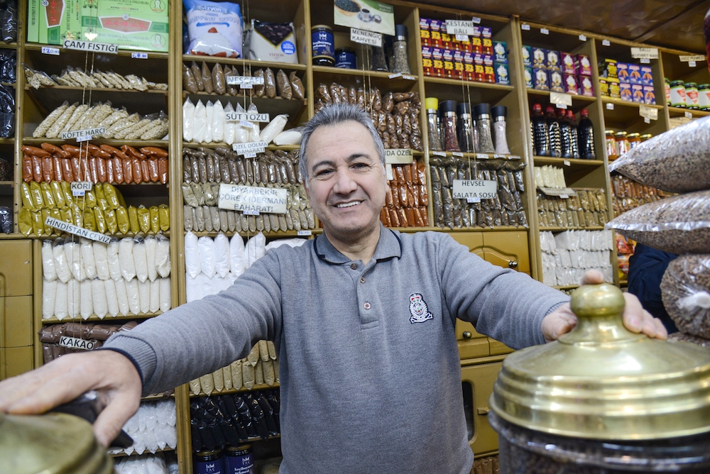 Suleyman Onur, owner of herbal shop “Joseph the Blind”, established in 1891 poses during an interview in Diyardakir, on December 12, 2022. — AFP pic