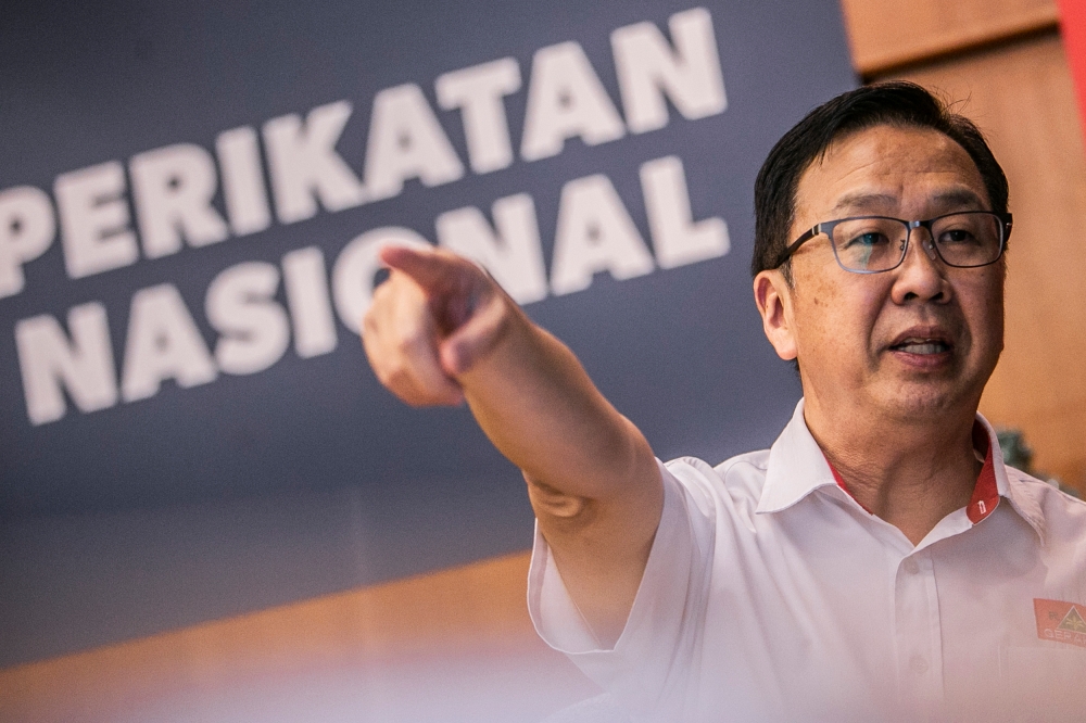 Gerakan president Datuk Dominic Lau Hoe Chai speaks to reporters during the interview at Gerakan National Headquarters PGRM tower in Kuala Lumpur September 6, 2022. — Picture by Hari Anggara