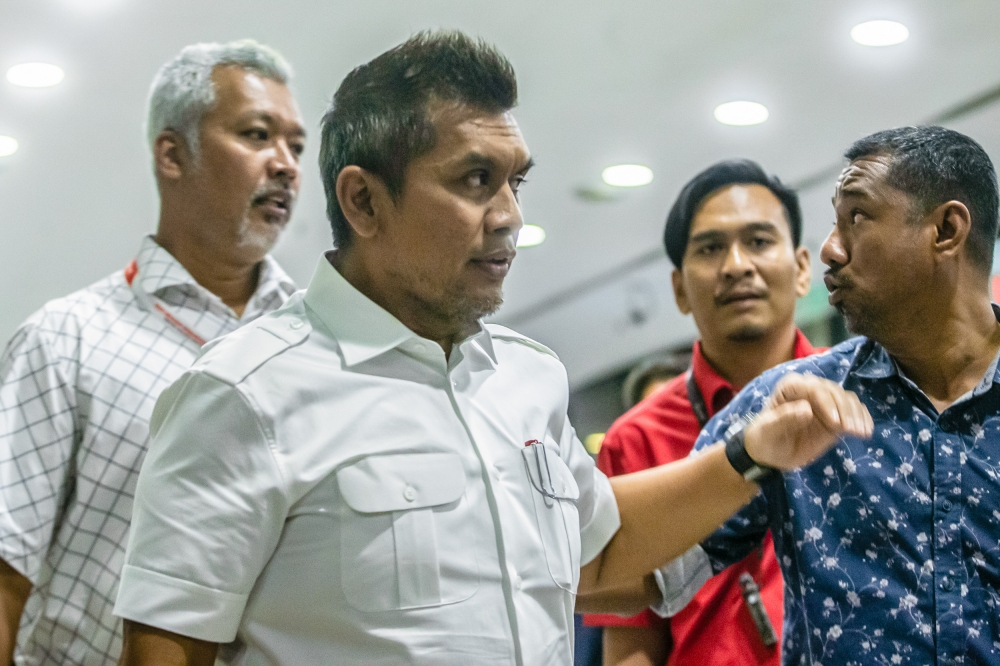 Umno supreme council member Datuk Armand Azha Abu Hanifah arrives at the World Trade Centre Kuala Lumpur January 12, 2023. — Picture by Hari Anggara