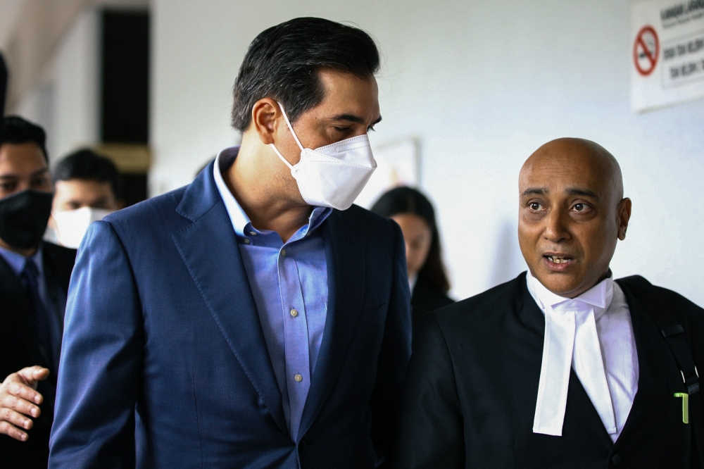  Segambut Bersatu deputy chief Adam Radlan Adam Muhammad arrives at the Session’s Court in Kuala Lumpur February 28, 2023. — Picture by Ahmad Zamzahuri