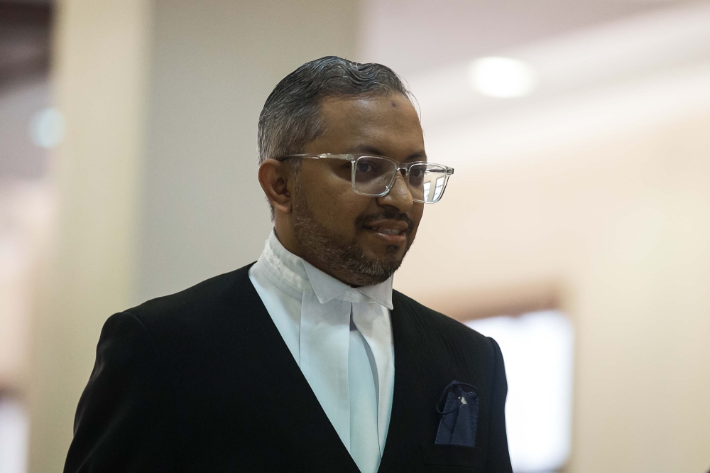 Deputy public prosecutor Mohamad Mustaffa P. Kunyalam is pictured at the Kuala Lumpur Court Complex March 2, 2023. ― Picture by Sayuti Zainudin