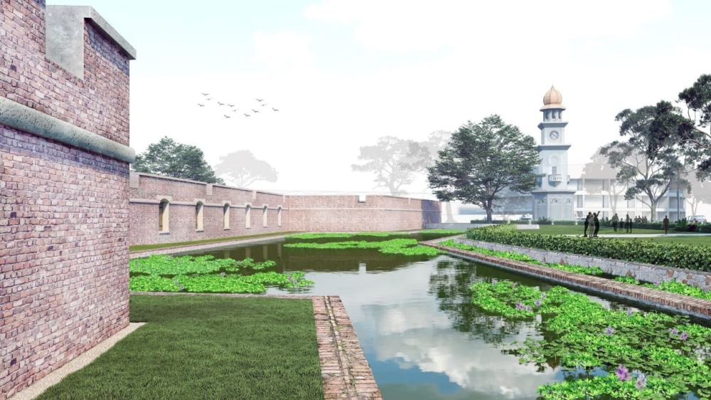 Artist’s impression of the Fort Cornwallis moats. — Pic courtesy of the Penang Chief Minister’s Office