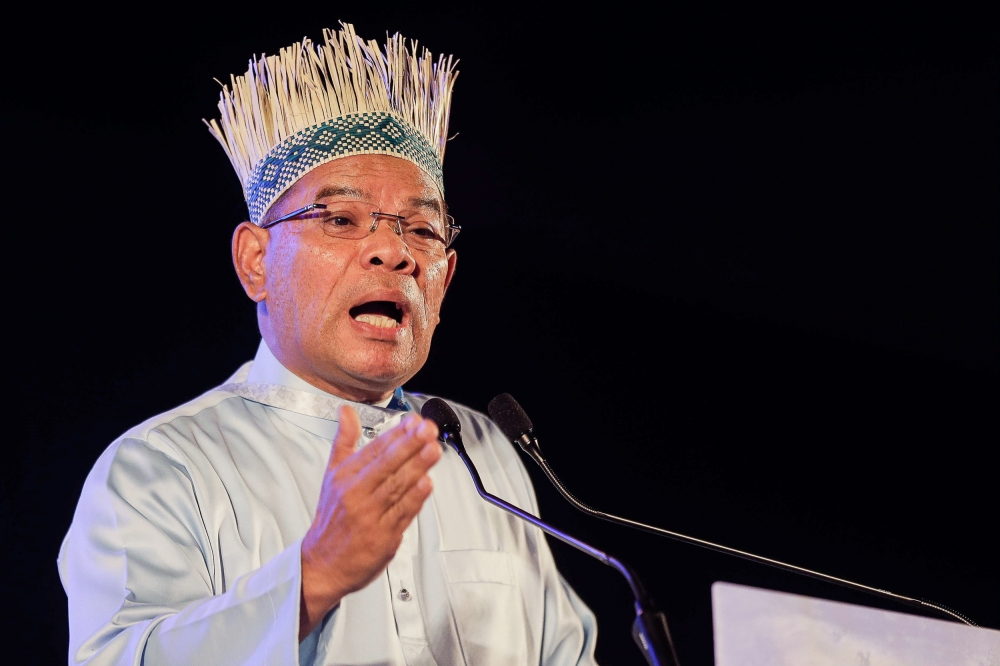 PKR secretary-general Datuk Seri Saifuddin Nasution Ismail delivers his speech during the Special PKR Congress at Malawati Stadium March 18, 2023. — Picture by Sayuti Zainudin