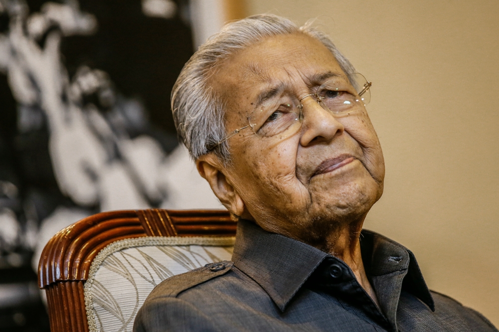 Former prime minister Tun Dr Mahathir Mohamad says the decision to carry out Ops Lalang in 1987 was made by the police. — Picture by Hari Anggara