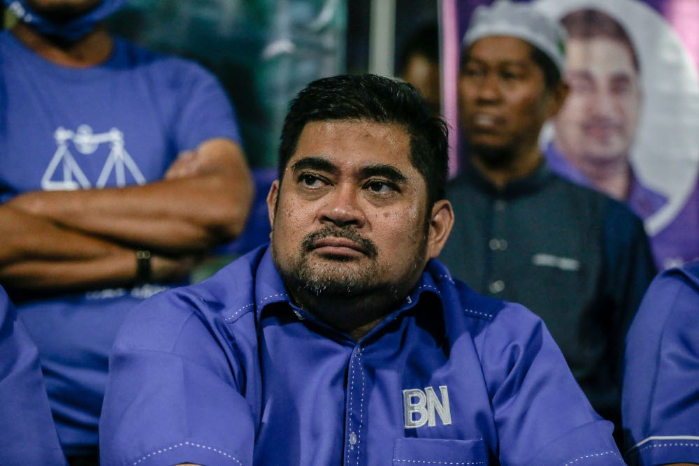 Putatan MP Datuk Shahelmey Yahya said he only learnt of the matter through the media and would not make any decision until he had heard officially from Umno. — Picture by Firdaus Latif