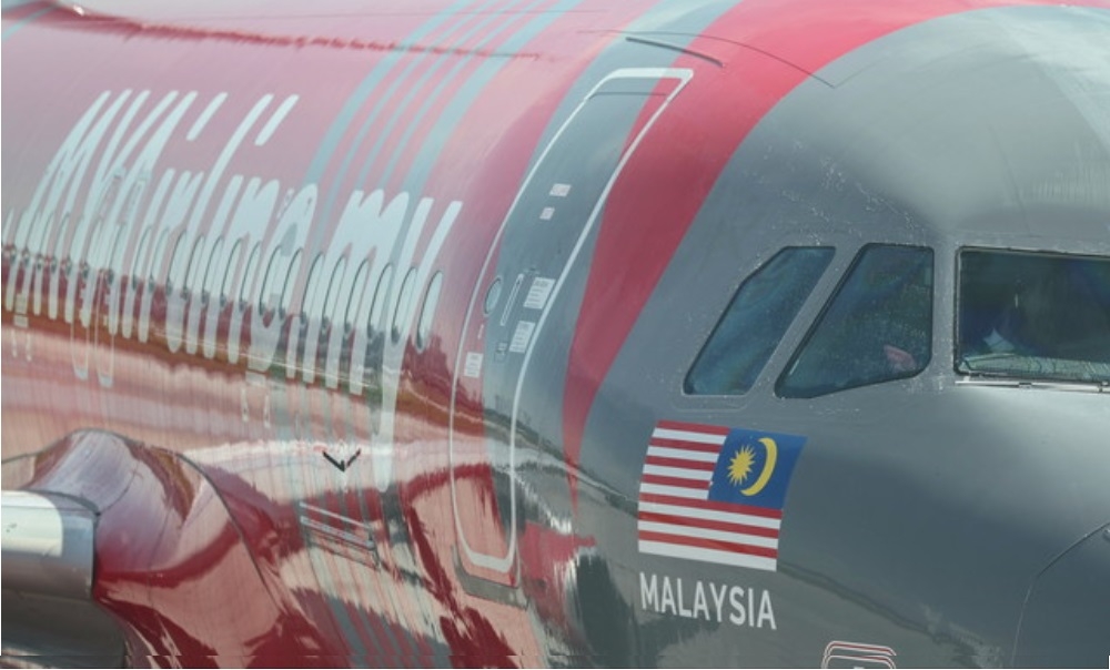 A MyAirline aeroplane lands at the Penang International Airport in George Town December 24, 2022. — Bernama pic