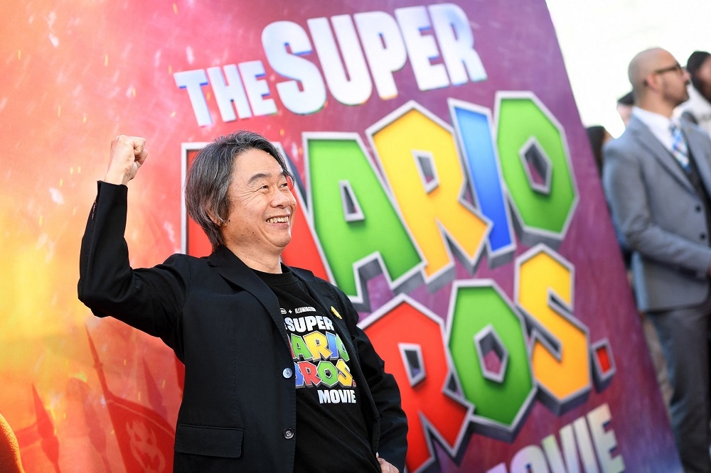 Shigeru Miyamoto 04 01 2023 The Special Screening of The Super Mario Bros.  Movie held at