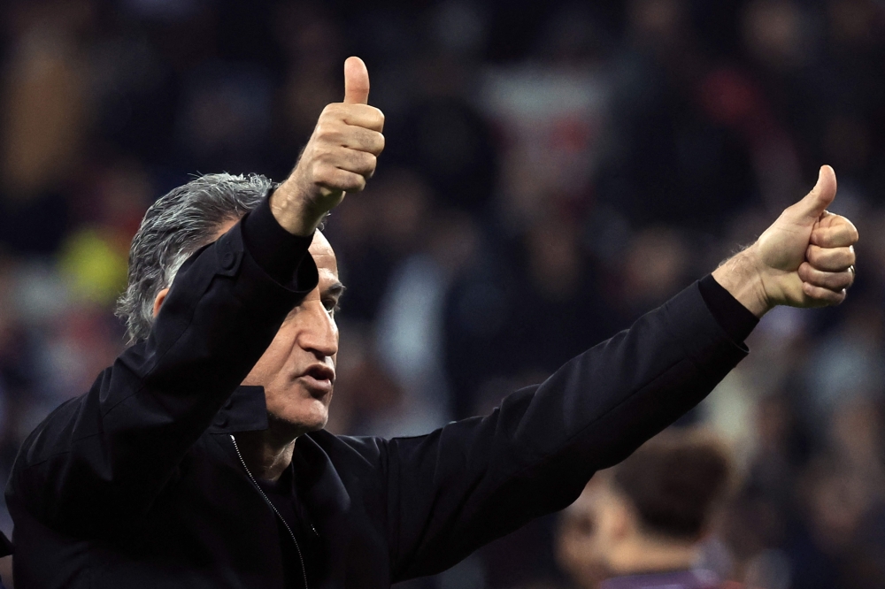 Paris Saint-Germain's French head coach Christophe Galtier reacts at the end of the French L1 football match between Nice (OGCN) and Paris Saint-Germain (PSG) at the Allianz Riviera stadium in Nice, on April 8, 2023. — AFP pic