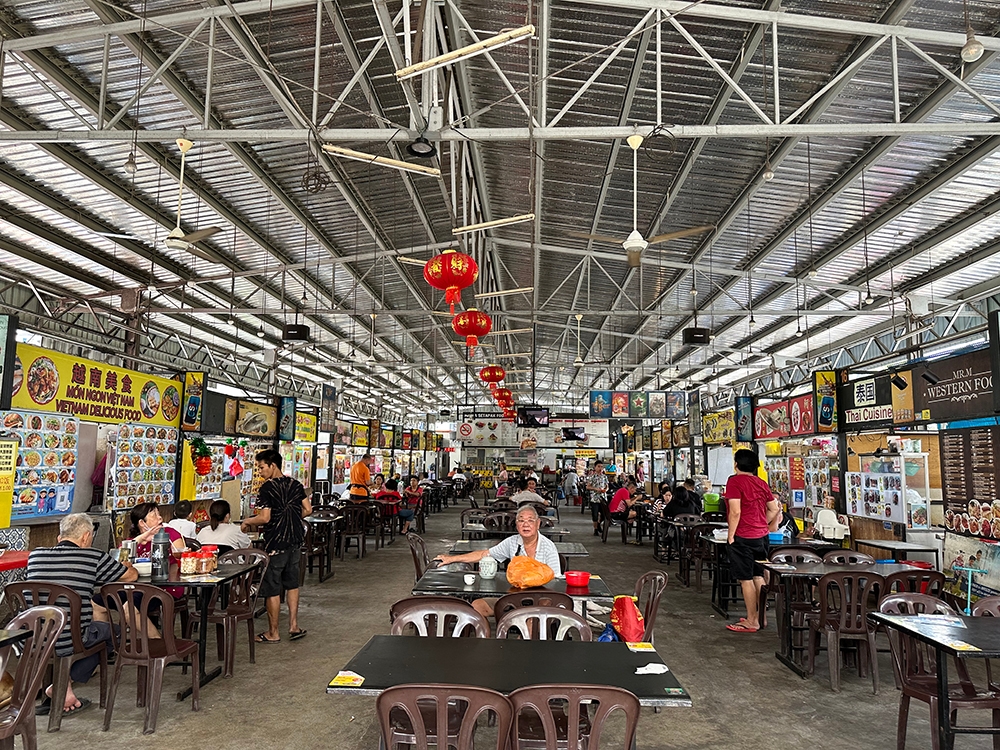 The food court is spacious but there's limited parking space inside the compound