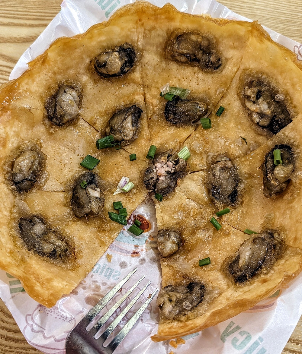 The Sarawak Style Oh Chien, which resembles a crispy pancake.