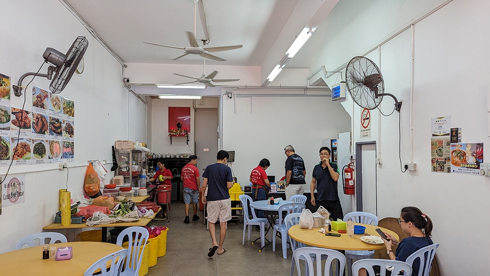 The central part of the restaurant, the main dining area is to the right.