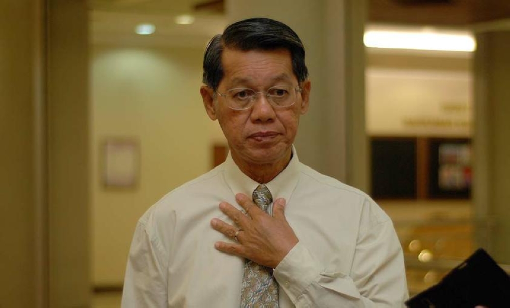 File picture shows Datuk Jerry Dusing, president of the Sabah Sidang Injil Borneo, at the KL High Court in Kuala Lumpur, May 5, 2014. — Picture by Yusof Mat Isa