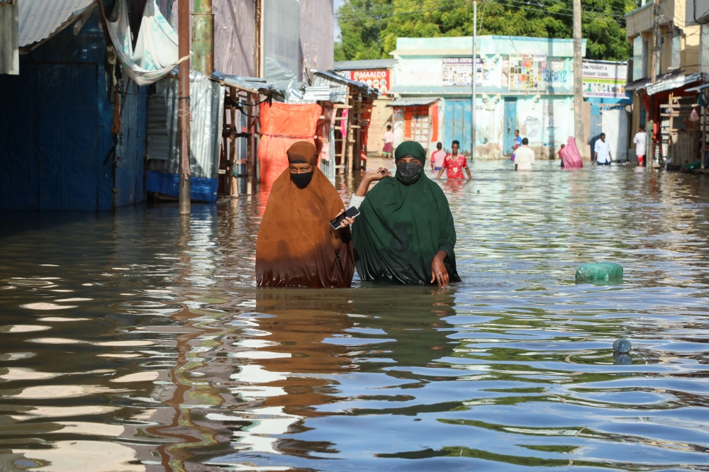 The Somali Disaster Management Agency said the floods in Beledweyne alone have caused the displacement of more than 245,000 people. — AFP pic