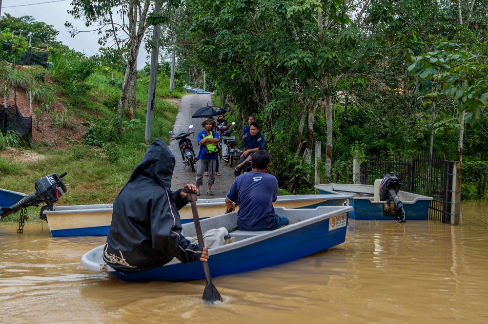 The report cited the coastal areas of Pantai Ban Pecah in Perak that were once paddy fields before being flooded by seawater in the 1960s, believed to be from global warming and extreme weather. — Picture by Shafwan Zaidon