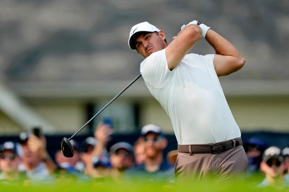 Brooks Koepka tees off on the eighth hole during the final round of the PGA Championship golf tournament at Oak Hill Country Club in Rochester, New York May 21, 2023. — Picture by Adam Cairns-USA TODAY Sports via Reuters 