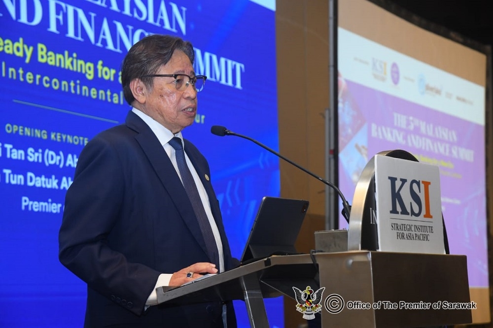 Sarawak Premier Tan Sri Abang Johari Openg said he believes the federal government is taking serious efforts in resolving the long overdue MA63 issues. — Picture courtesy of the Premier of Sarawak’s Office