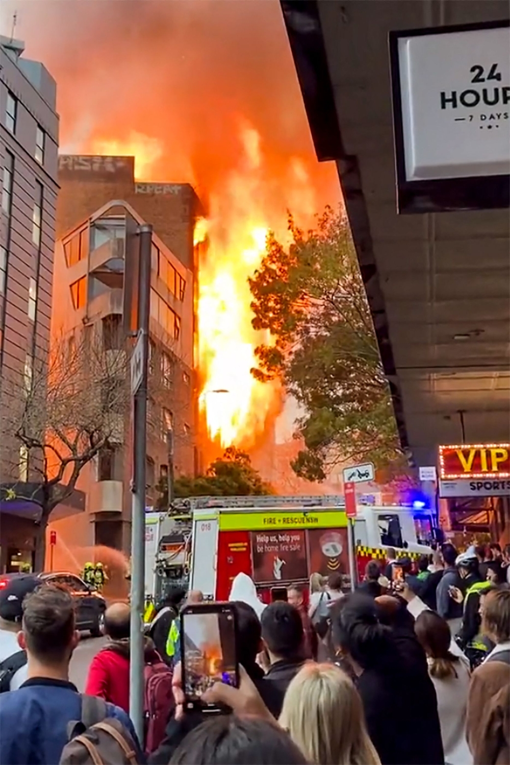 This screen grab from a UGC video taken and posted by Grant Ozolins. — AFP pic/Twitter@grantozolins